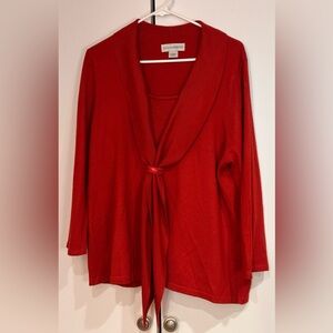 Sag Harbor Vibrant Red Sweater. Size XL